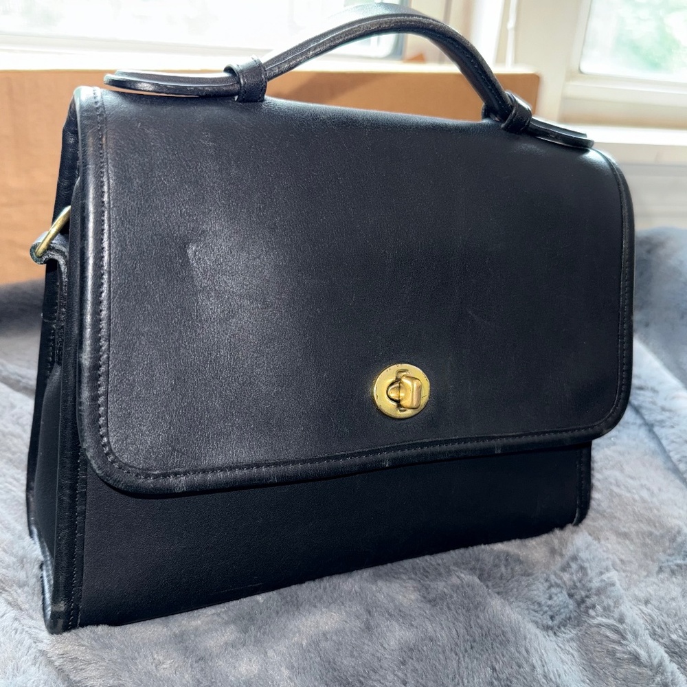 Vintage Coach 9870 Court Top Handle Crossbody Black Costa Rica 2002
